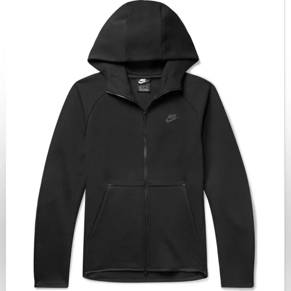 Nike - Sportswear Cotton-Blend Tech-Fleece Zip-Up Hoodie - Black - Picture 2 of 11